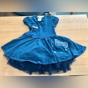 Diesel industrial Hello Kitty girls size 2 blue jean puff dress